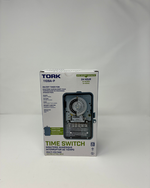 120-277V DPST 40A 24HR Time Switch Plastic Gray Case Enclosure - 1109A-P