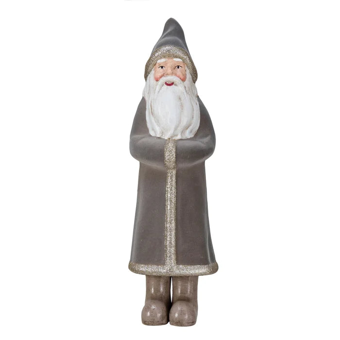 16-1/2"H Santa w/ Silver Glitter - Posh West Boutique