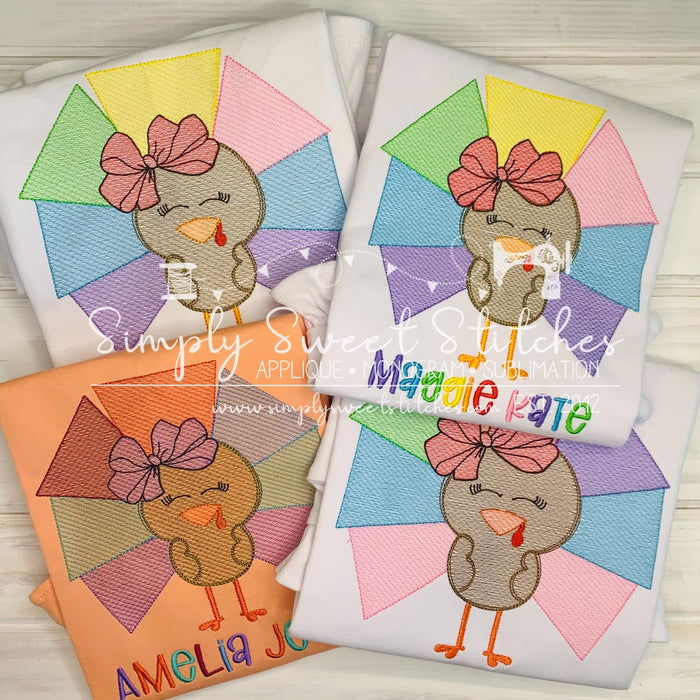 1874 - TURKEY GIRL - SKETCH CHILD SHIRT