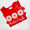 1921 - HEART AND DOUGHNUTS TRIO - APPLIQUE CHILD SHIRT