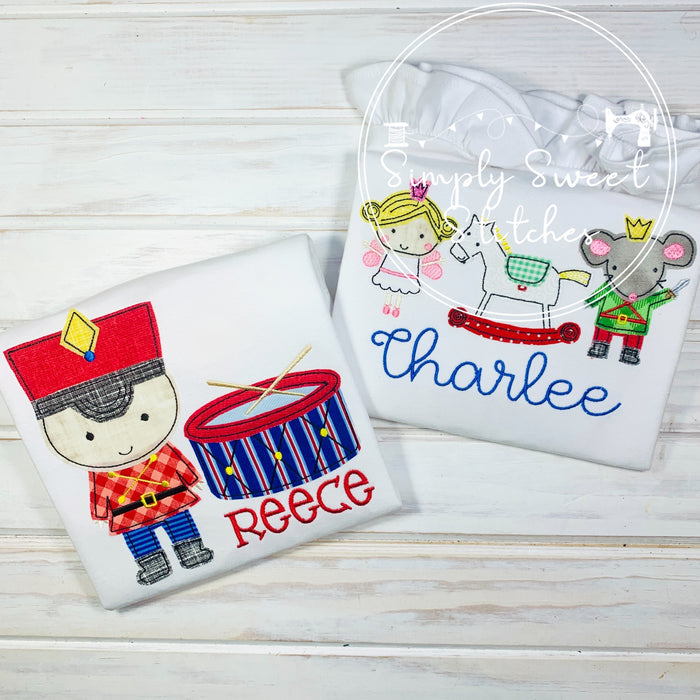 2167 - NUTCRACKER - PICK YOUR OWN DESIGN - APPLIQUE CHILD SHIRT