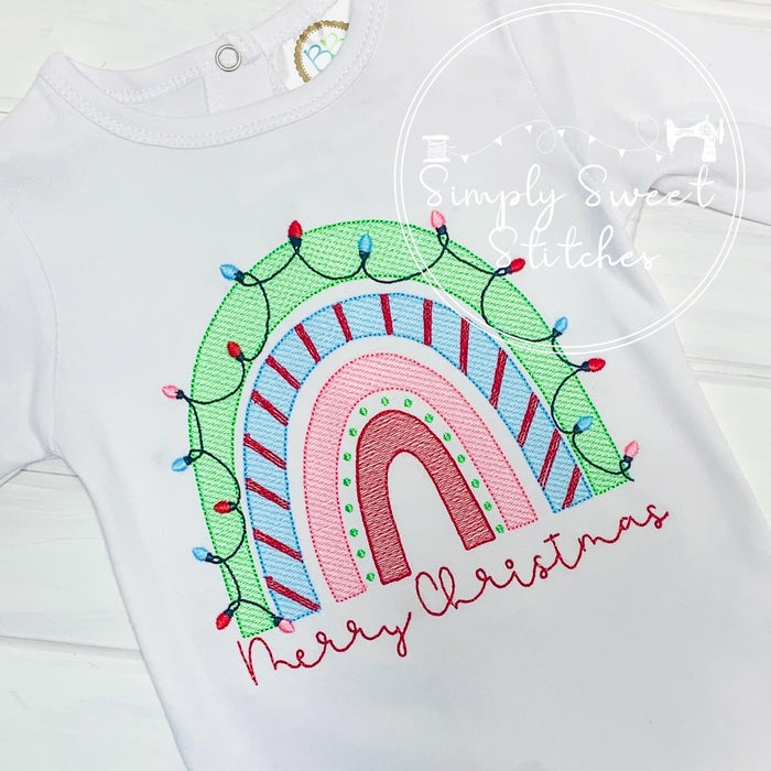 2191 - CHRISTMAS RAINBOW - SKETCH CHILD SHIRT