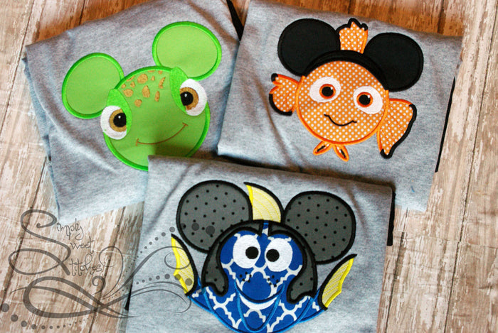 2221 - DORY MOUSE EARS - APPLIQUE CHILD SHIRT
