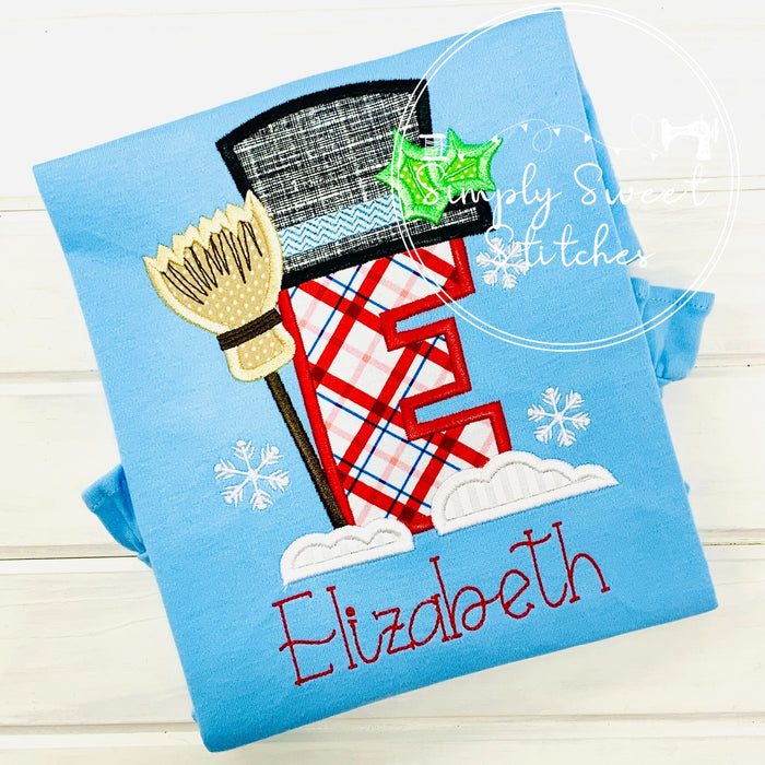 2227 - FROSTY ALPHABET - APPLIQUE CHILD SHIRT