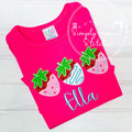 2235 - DIPPED STRAWBERRY TRIO - APPLIQUE CHILD SHIRT