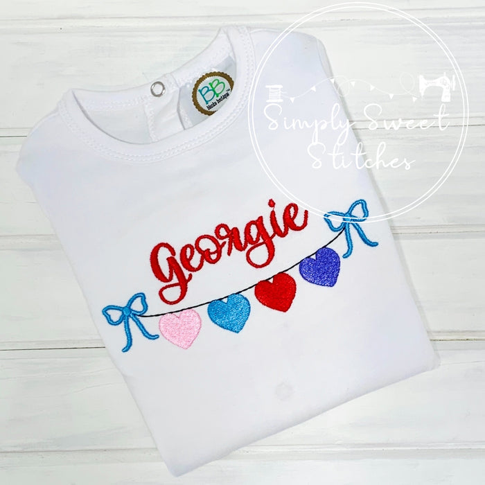 2237 - HEART BANNER - SKETCH CHILD SHIRT