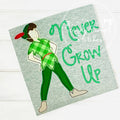 2246 - NEVER GROW UP - APPLIQUE CHILD SHIRT