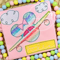 2264 - MISS MOUSE EARS AIRPLANE - APPLIQUE CHILD SHIRT