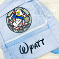 2265 - MOUSE CRUISE PORTHOLE APPLIQUE - BACKPACK