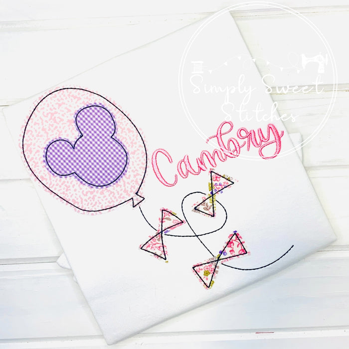 2269 - MISS MOUSE BALLOON - APPLIQUE CHILD SHIRT