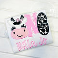 2278 - MOO COW "ONE" BIRTHDAY - APPLIQUE CHILD SHIRT