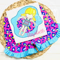 2298 - POOL INTERTUBE GIRL - APPLIQUE CHILD SHIRT