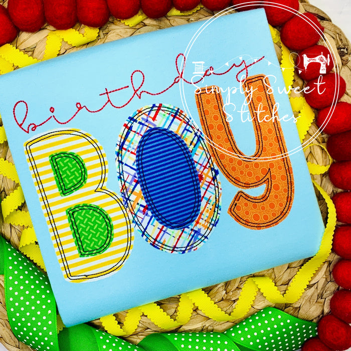 2308 - BIRTHDAY BOY - APPLIQUE CHILD SHIRT
