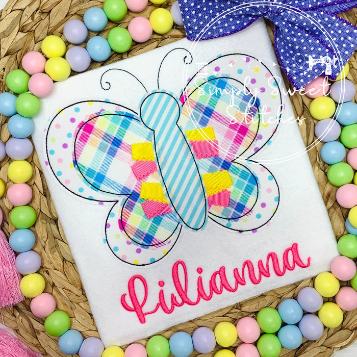 2311 - RIBBON BUTTERFLY - APPLIQUE CHILD SHIRT