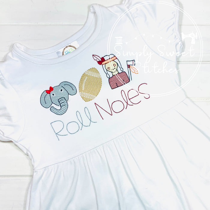 2332 - ROLL NOLES - SKETCH EMPIRE DRESS