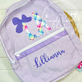 2346 - APPLIQUE INITIALS WITH BOW - BACKPACK