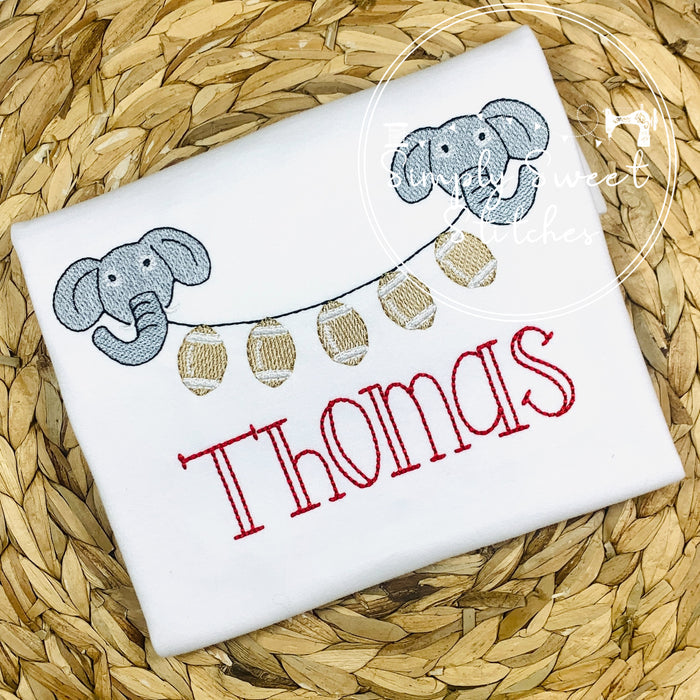 2357 - ELEPHANT BOY BUNTING - APPLIQUE CHILD SHIRT