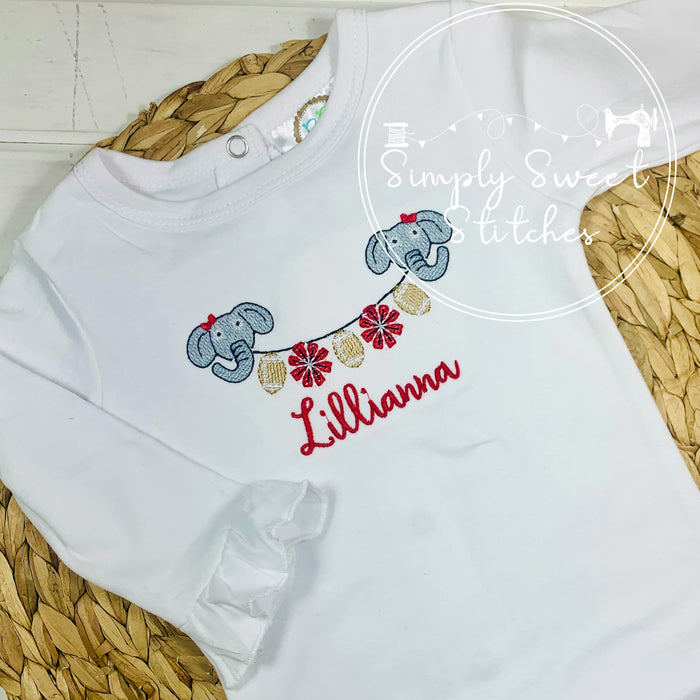 2357 - ELEPHANT BOY BUNTING - APPLIQUE CHILD SHIRT