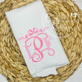 2378 - BOW TOPPER MONOGRAM - BURP CLOTH