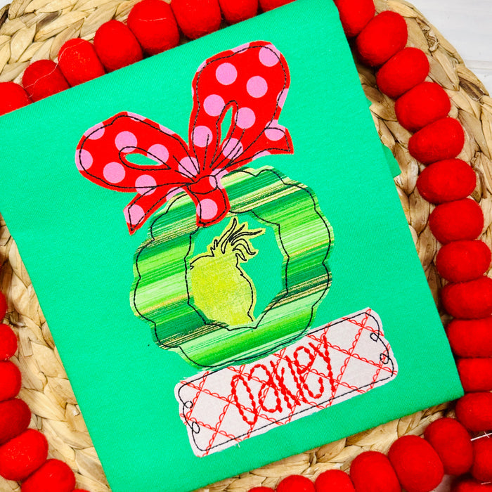 2385 - GRINCH CHRISTMAS - APPLIQUE CHILD SHIRT