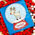 2392 - REINDEER SNOW GLOBE - APPLIQUE CHILD SHIRT