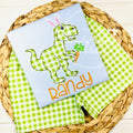 2487 - DINOSAUR EASTER BUNNY - APPLIQUE CHILD SHIRT
