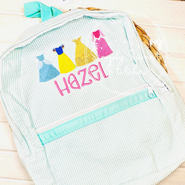 2495 - PRINCESS DRESS SKETCH - BACKPACK