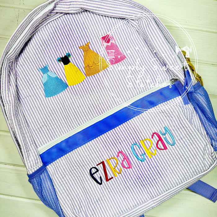 2495 - PRINCESS DRESS SKETCH - BACKPACK