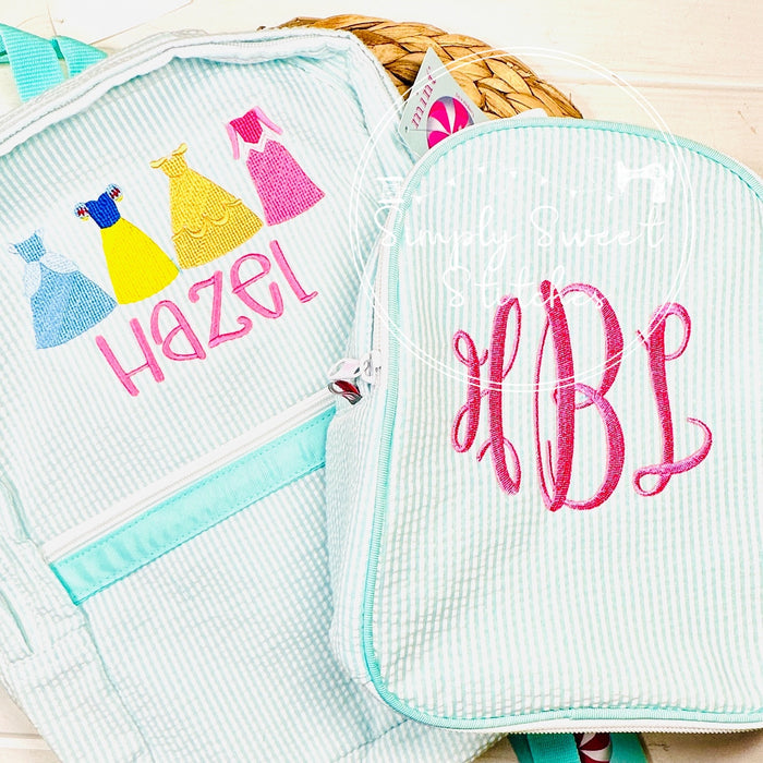 2495 - PRINCESS DRESS SKETCH - BACKPACK
