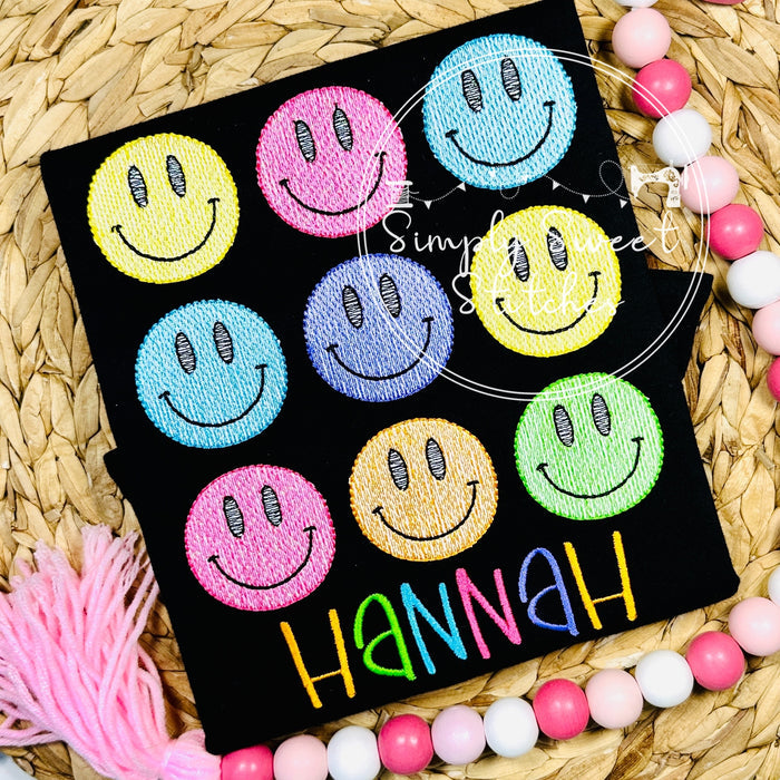 2520 - SMILEY FACE - SKETCH CHILD SHIRT