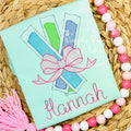 2528 - ICE POPS WITH BOW SKETCH - APPLIQUE CHILD SHIRT