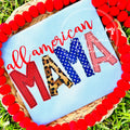 2533 - ALL AMERICAN MAMA - APPLIQUE ADULT SHIRT