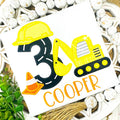 2644 - CONSTRUCTION BIRTHDAY NUMBER - APPLIQUE CHILD SHIRT