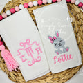2660 - BUNNY EMBOROIDERY - BURP CLOTH