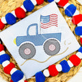 2664 - PATRIOTIC FLAG MONSTER TRUCK | SKETCH CHILD SHIRT