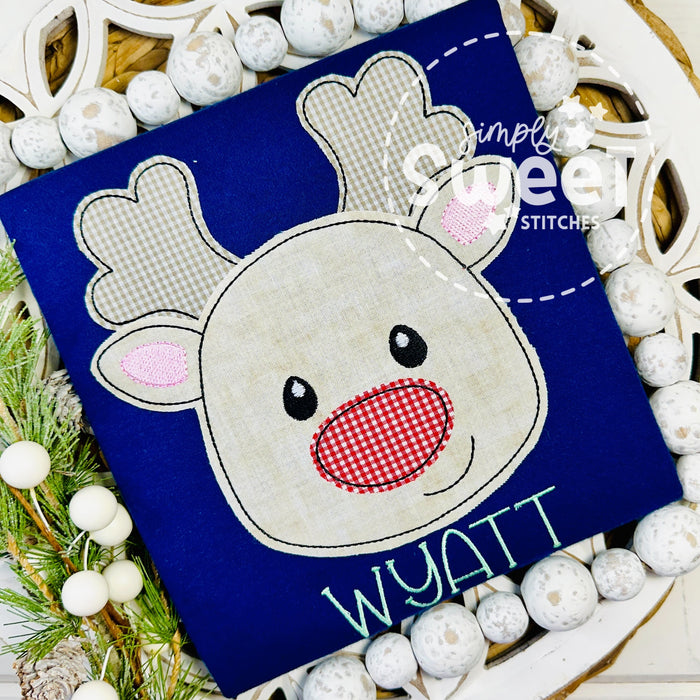 2667 - BOY REINDEER - APPLIQUE CHILD SHIRT