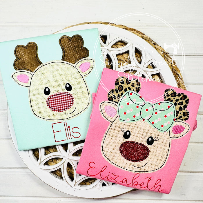 2667 - BOY REINDEER - APPLIQUE CHILD SHIRT