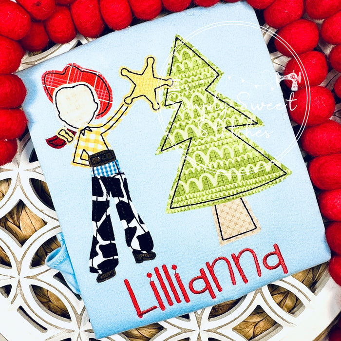 2672 - JESSE CHRISTMAS TREE - APPLIQUE CHILD SHIRT