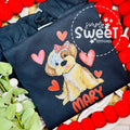 2685 - HEARTS AND LOVE PUP - HEAT PRESS CHILD SHIRT