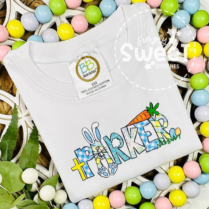 2697 - EASTER NAME ALPHA  - HEAT PRESS CHILD SHIRT