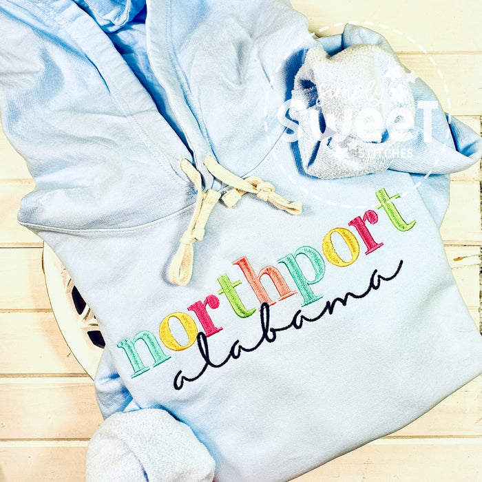 2714 - NORTHPORT CITY & STATE - EMBROIDERY ADULT SHIRT