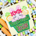 2718 - GIRL BUNNY WITH CARROTS IN POT - APPLIQUE CHILD SHIRT