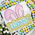 2719 - GIRL BUNNY EARS WITH NAME PLATE - APPLIQUE CHILD SHIRT