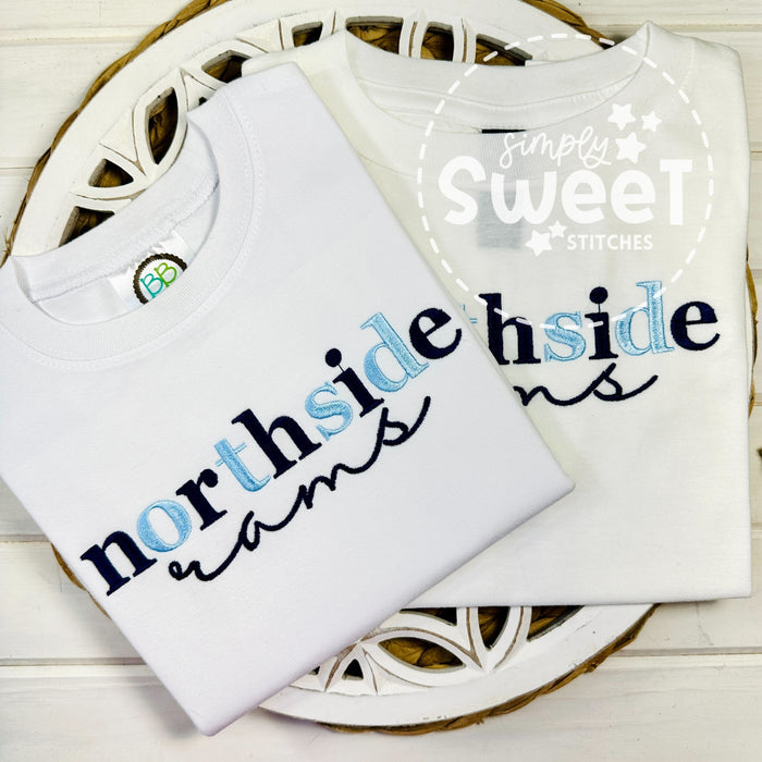 2729 - SCHOOL MASCOT LETTERING | SKETCH CHILD SHIRT