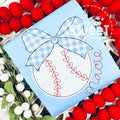 2738 - BASEBALL WITH BOW - APPLIQUE CHILD SHIRT
