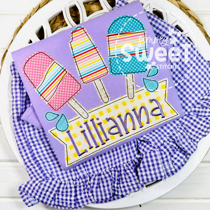 2744 - POPSICLE TRIO - APPLIQUE CHILD SHIRT