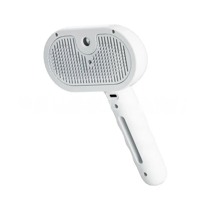3-in-1 Steam Brush for Dogs and Cats with Automatic Cleaning Button
