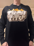 Crush Stacked Supply Crew Neck - Original Logo - Black