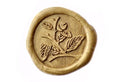 Acorn Leaf & Stem Wax Seal Stamp - Backtozero B20 - acorn, Botanical, Copper, Japanese, japanese family crest, Kamon, Leaf, Nature, Signature, signaturehandle