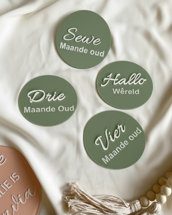 Acrylic Baby Milestone Card Set